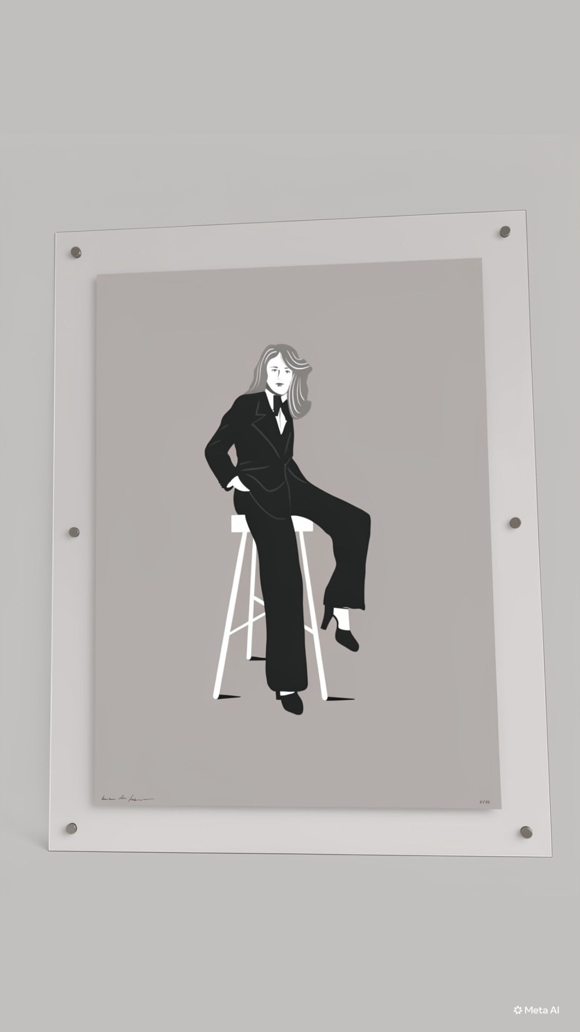 Illustrazione YSL firmata con certificato di autenticità -Pop Art-
