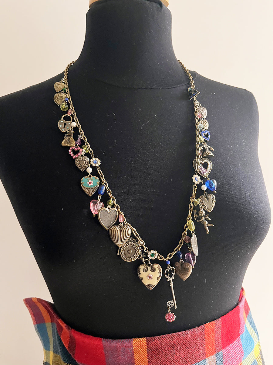 Collana Vintage attr. Anne Koplik Vintage anni '70 con charms -Top Accessori-