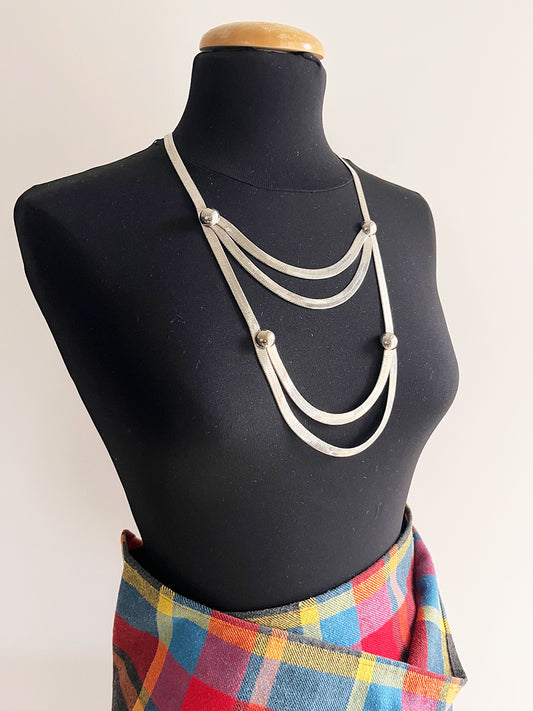 Collana Shake Argento Vintage anni '70 -Top Accessori-