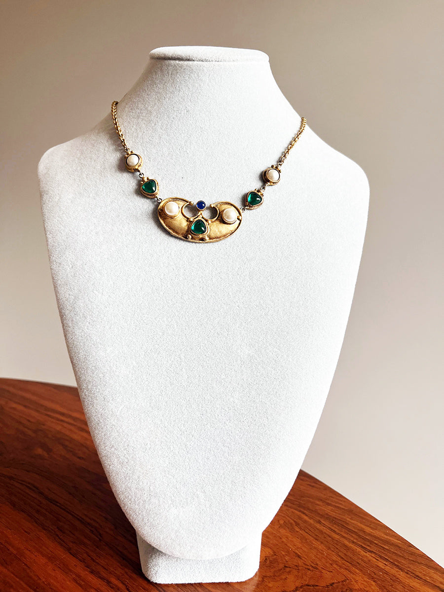 Collana Oro con Pietre Vintage anni '70 -Top Accessori-