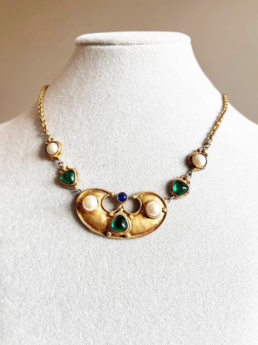 Collana Oro con Pietre Vintage anni '70 -Top Accessori-