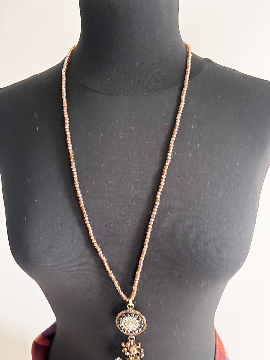 Collana Lunga Max Mara Cristalli Colorati -Top Accessori-