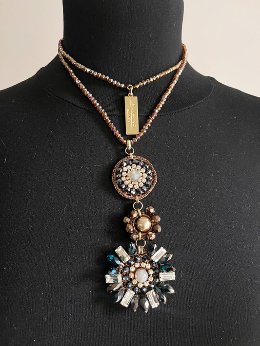 Collana Lunga Max Mara Cristalli Colorati -Top Accessori-