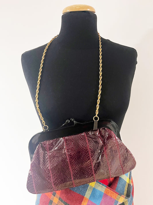 Borsetta Pelle con catena Vintage anni '50 -Top Accessori-