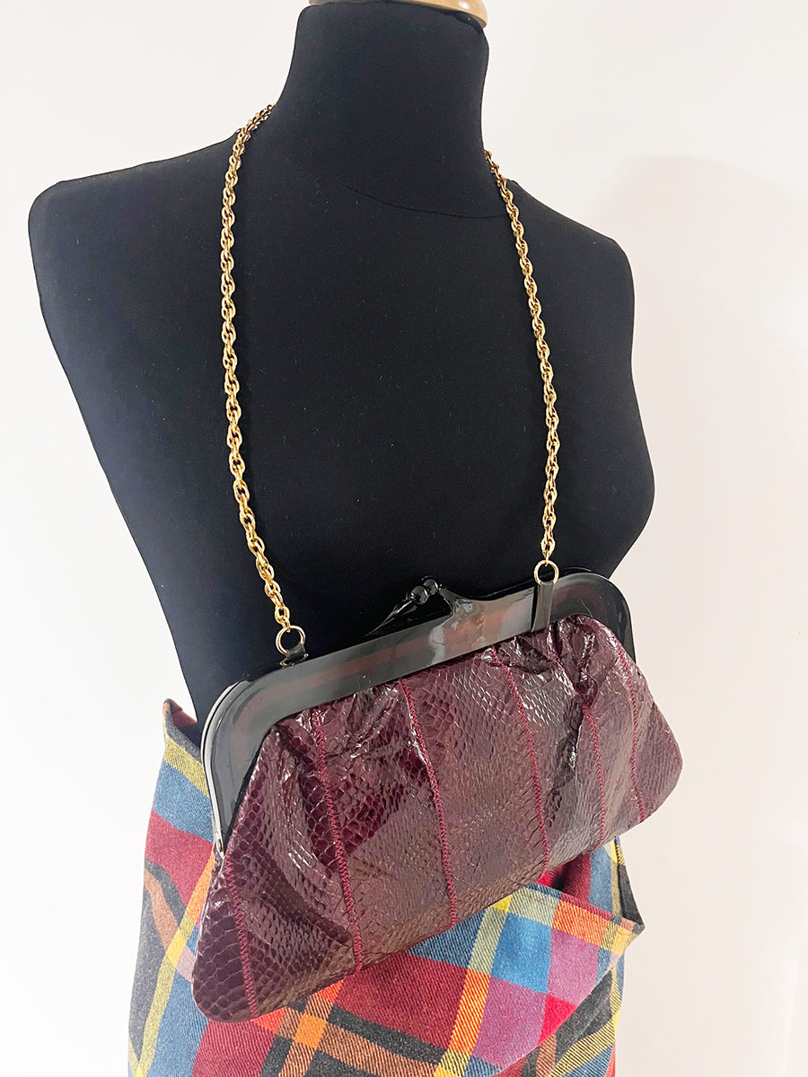 Borsetta Pelle con catena Vintage anni '50 -Top Accessori-