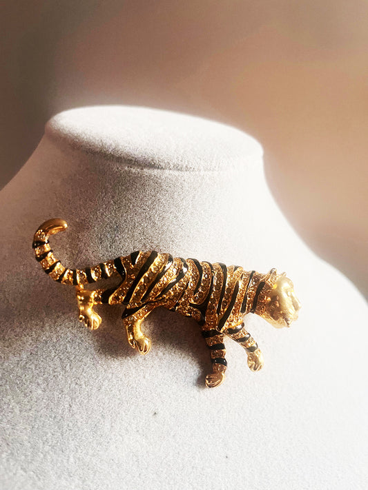 Spilla Vintage Tigre Smaltata '70 -Top Bijoux-