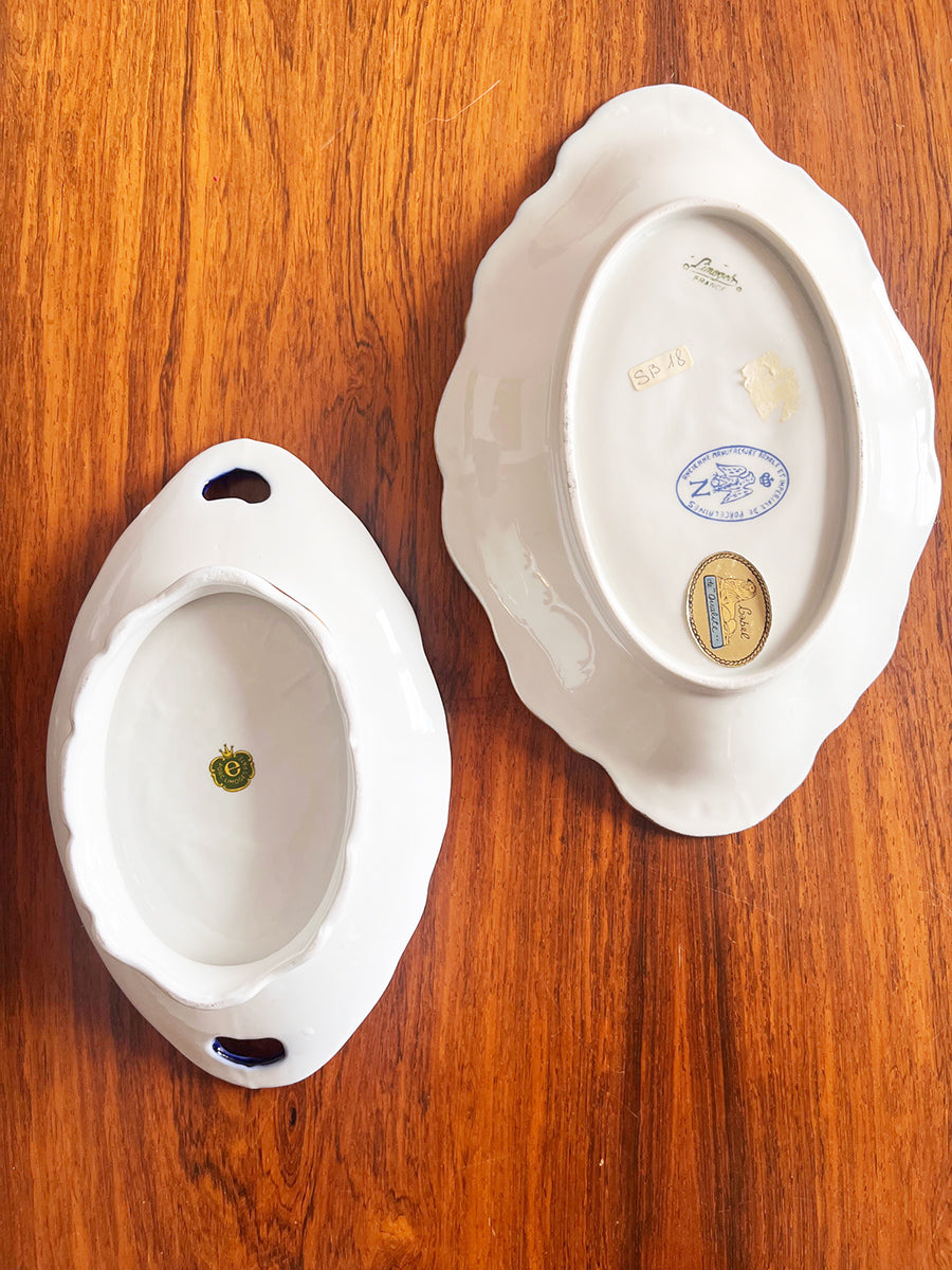 Coppia Alzatine Ceramica di Limoges France '900 -Top Antiques-