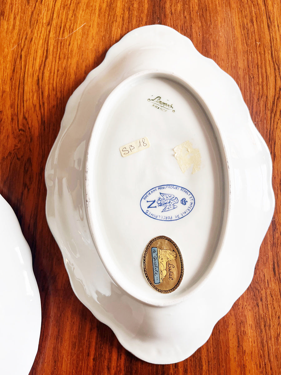 Coppia Alzatine Ceramica di Limoges France '900 -Top Antiques-