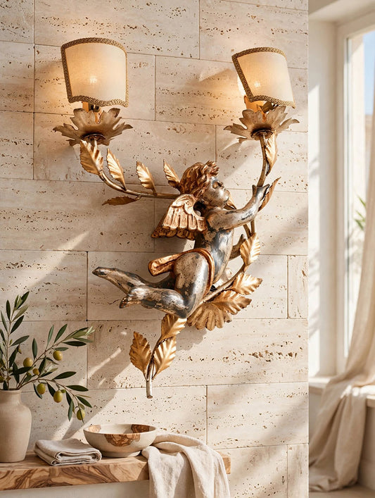 Elegante Applique Putto Barocco Italiano '900 -Top Antiques-