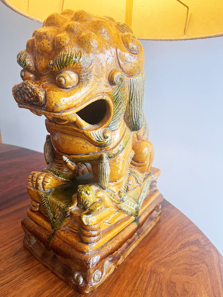 Cane Fo Ceramica Grande Lampada da tavolo '900 -Top Antiques-
