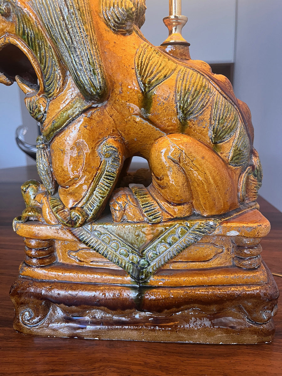 Cane Fo Ceramica Grande Lampada da tavolo '900 -Top Antiques-