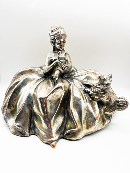Dama Terracotta e Argento di Salvatore Cipolla -Antiques-
