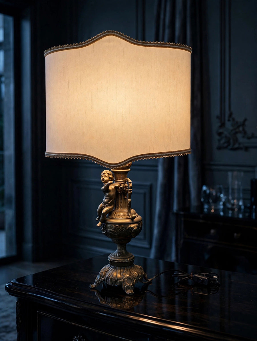 Lampada da tavolo Liberty in ottone '900 -Top Antiques-