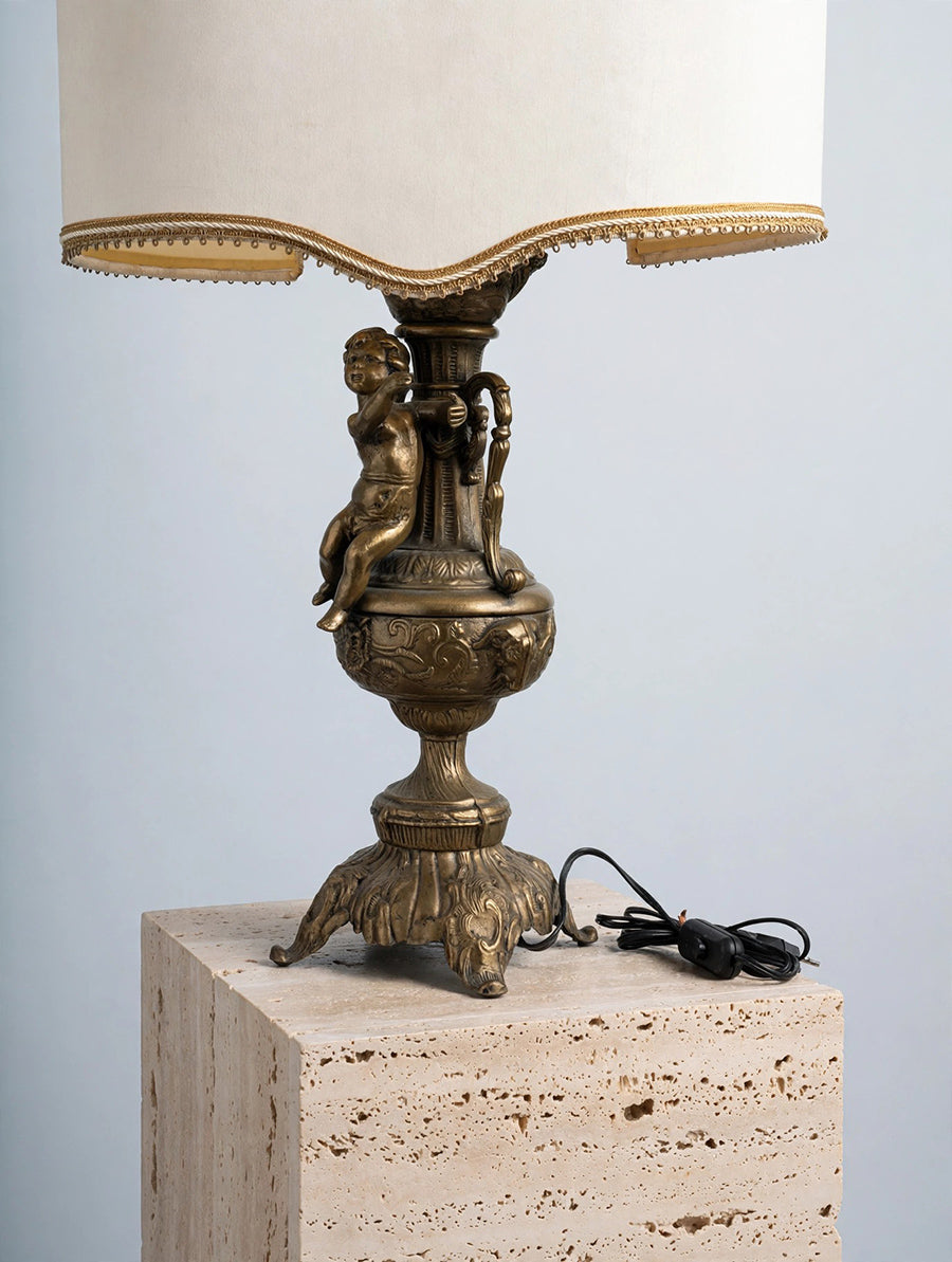 Lampada da tavolo Liberty in ottone '900 -Top Antiques-