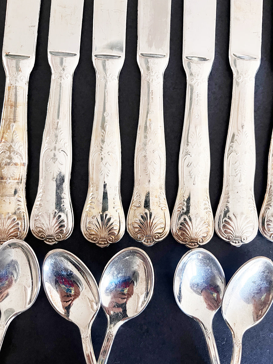 Servizio Posate Argento 800 Liberty da 12 set n. 51 pezzi totali -Top Antiques-