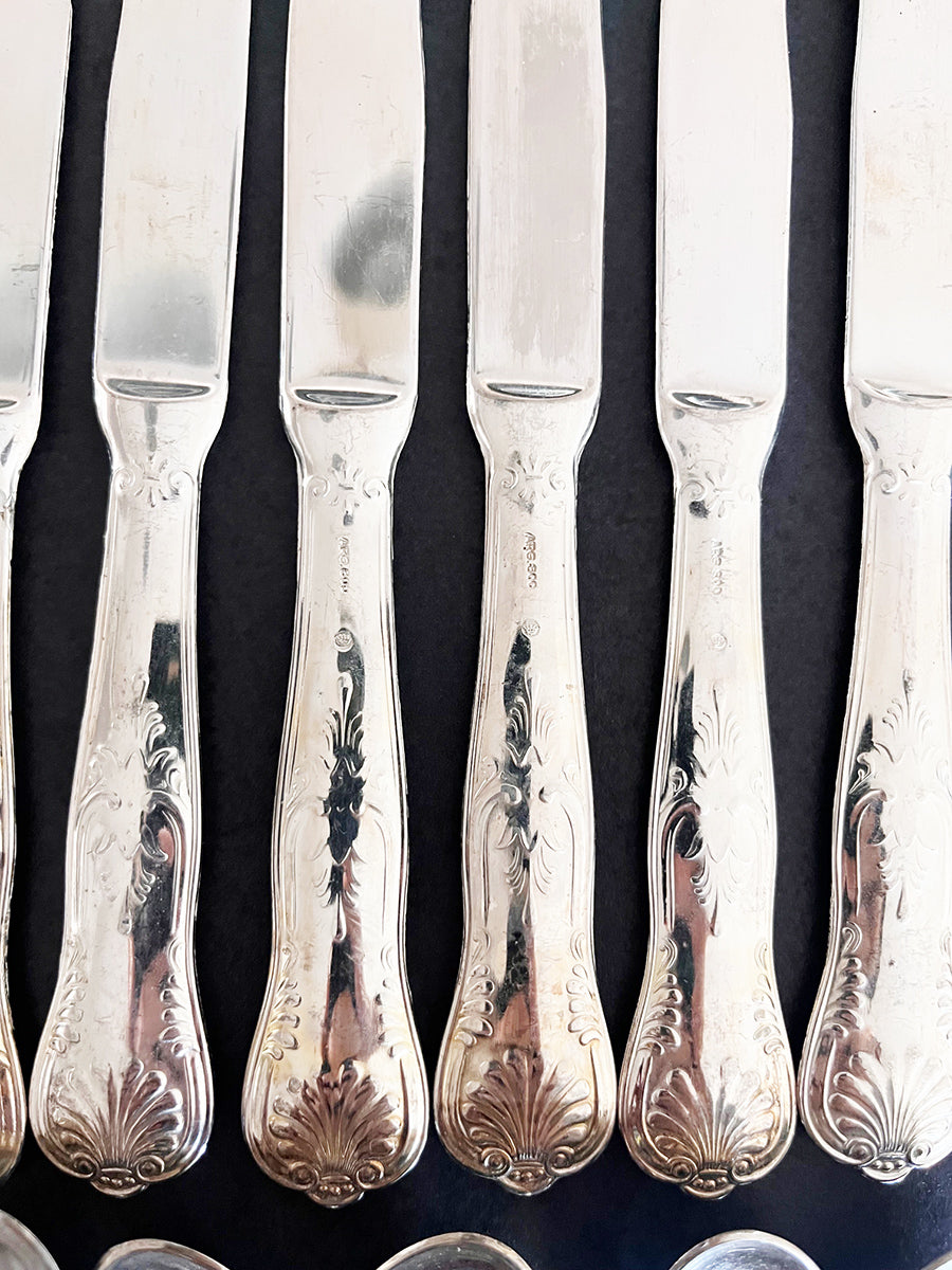 Servizio Posate Argento 800 Liberty da 12 set n. 51 pezzi totali -Top Antiques-