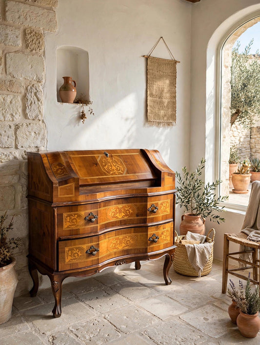 Fratelli Borgesani Bovolone Secretaire con ribalta prima metà del ‘900 -Antiques-