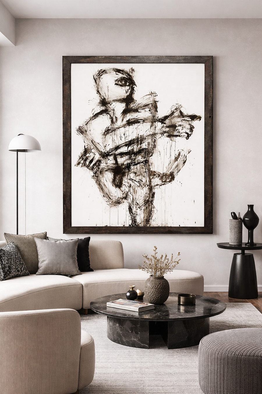 Claude Adrian Caponnetto Carboncino  Opera Unica Grande - Art -