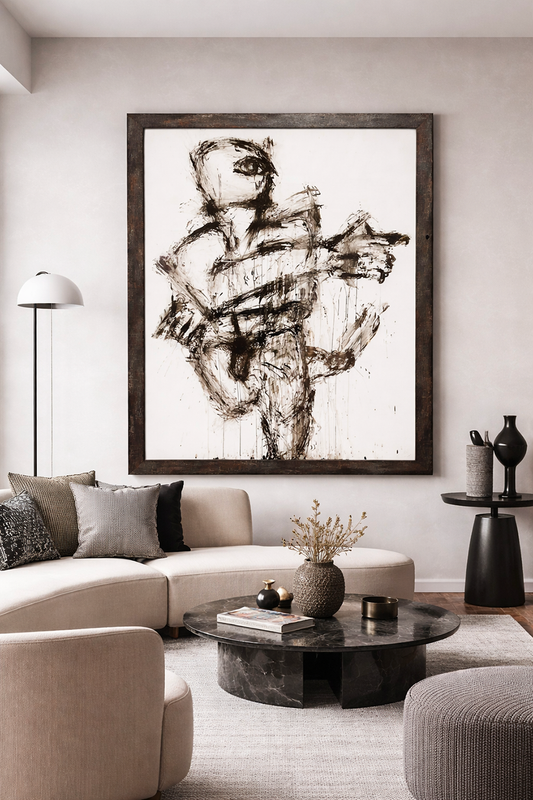 Claude Adrian Caponnetto Carboncino  Opera Unica Grande - Art -