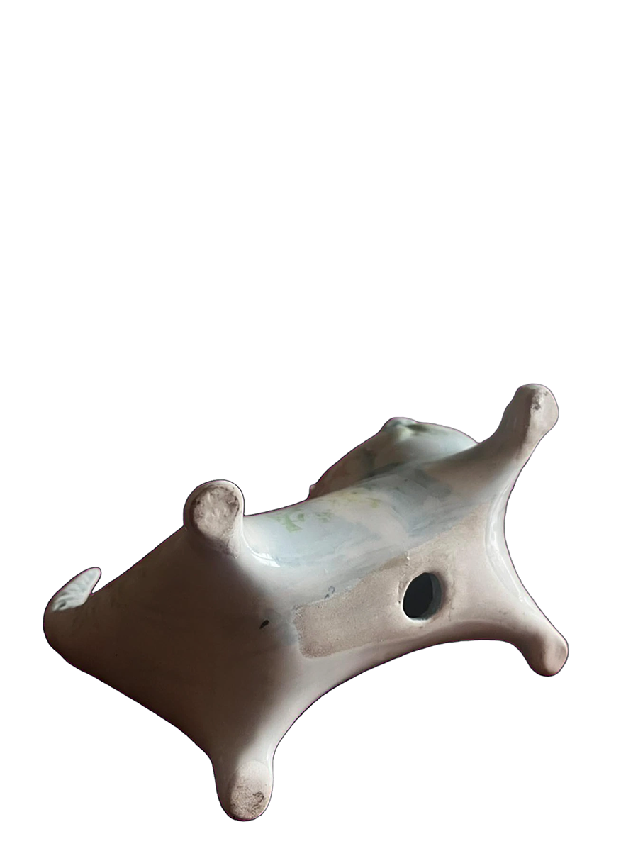 Gatto Ceramica Decorata e firmata Muller Mid Century '60 -Top Art-