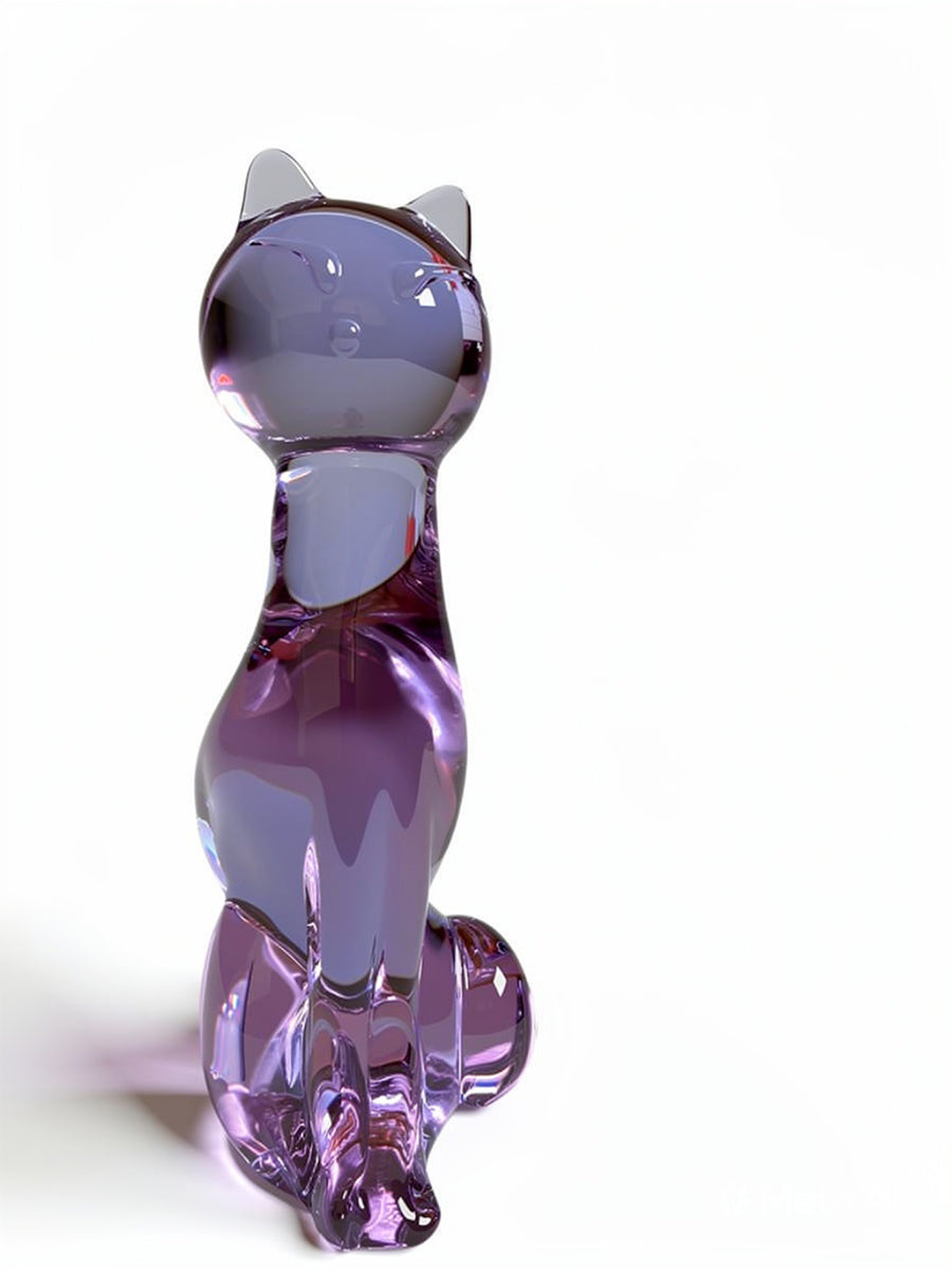 Opera d'Arte Scultura firmata in Vetro di Murano Gatto anni '60 -Top Murano-