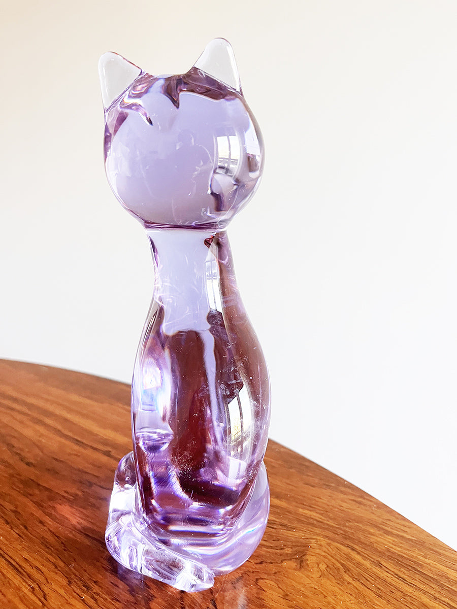 Opera d'Arte Scultura firmata in Vetro di Murano Gatto anni '60 -Top Murano-