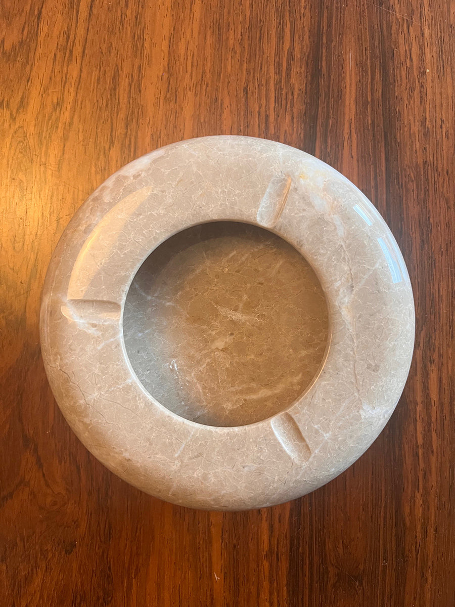 Posacenere Vintage Marmo Beige Anni '70 -Top Art-