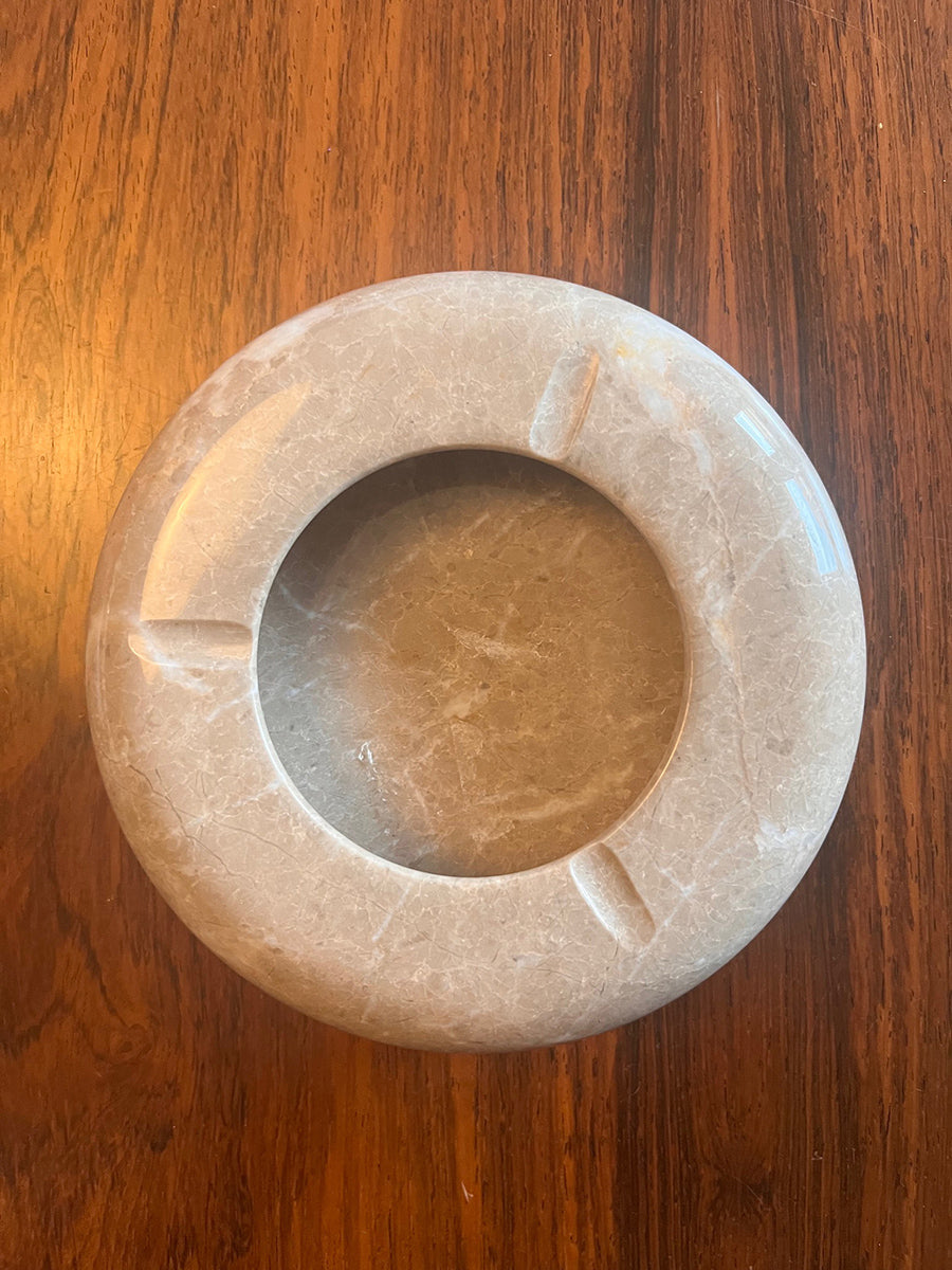 Posacenere Vintage Marmo Beige Anni '70 -Top Art-