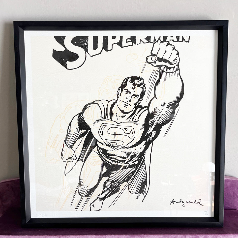 Andy Warhol Superman Edizione Limitata numerata a matita Litografia con certificato -Art-