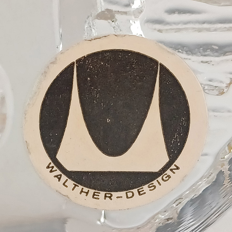 Vaso Walther Glass Bullseye di Heiner Düsterhaus anni '70 -Top Murano -