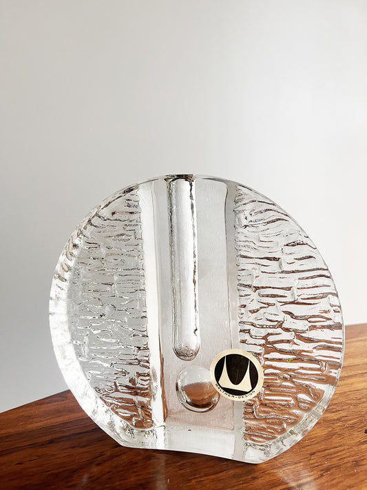 Vaso Walther Glass Bullseye di Heiner Düsterhaus anni '70 -Top Murano -