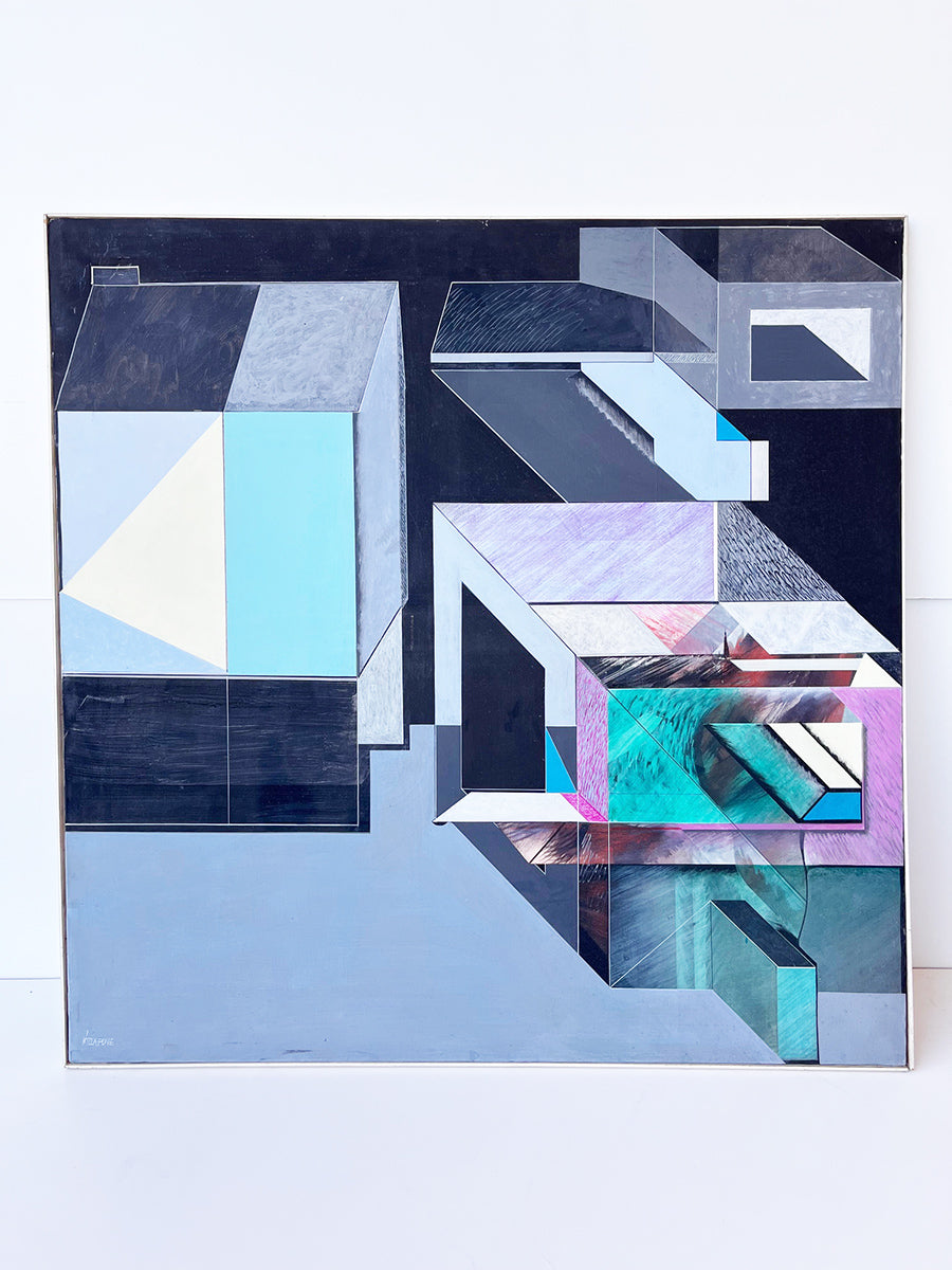 Vito Capone (1935) Generatore anni '70 Acrilico su Tela -Top Art-