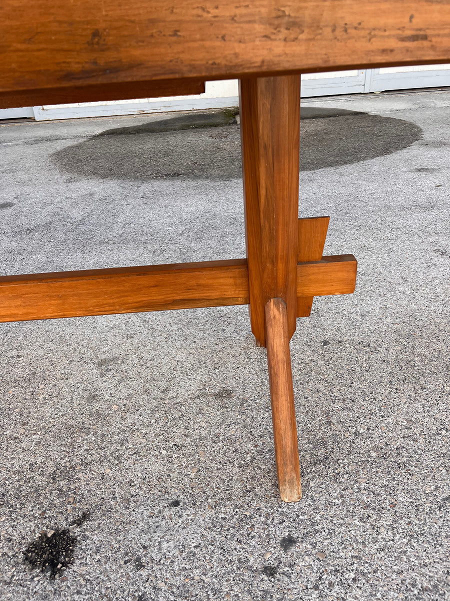 Bancone Design Anni '50 in noce con piano intarsiato '900 -Top Design-