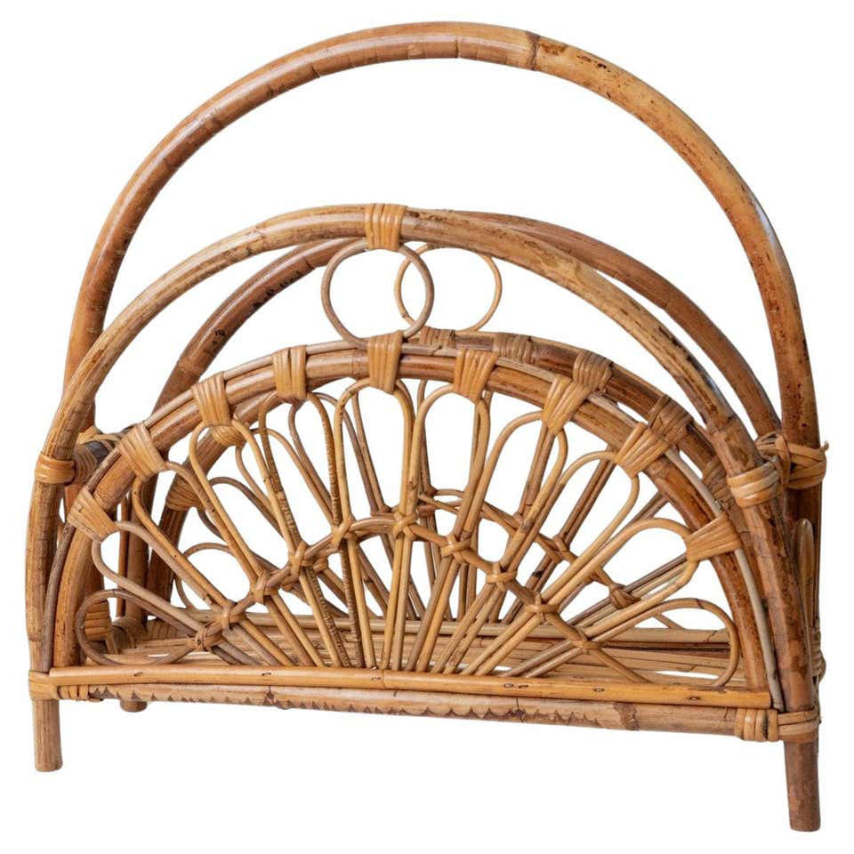 Portariviste vintage in bambù Mid Century Design, Italia, anni '70 -Top Design-