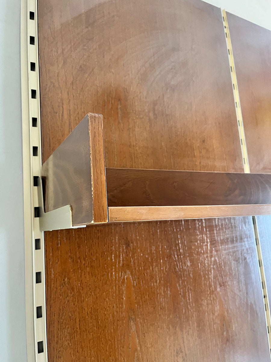 Libreria Boiserie in Legno e Metallo con consolle scrittoio Vintage anni '60 -Top Design-