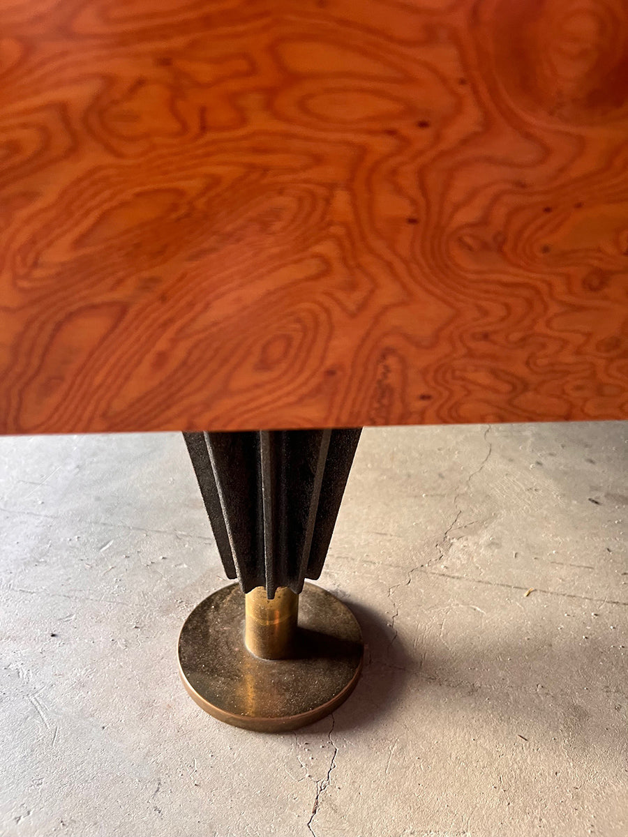 Trittico Cassettiera con ribalta e scrigno e comodini Pierre Cardin 1970 -Top Design-