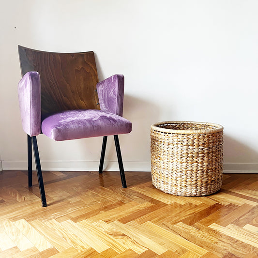 Poltroncina Velluto Malva Teatro Anni '50 -Design-