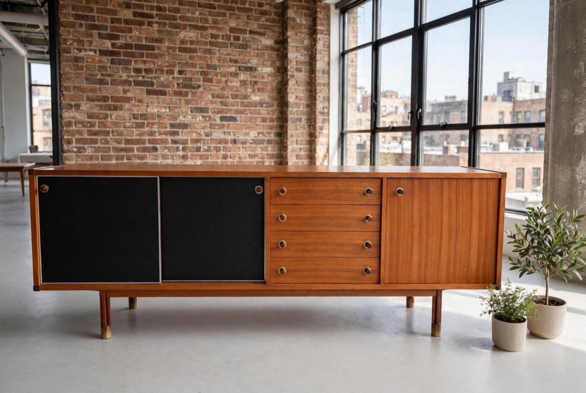 Credenza in legno di George Coslin per 3V, anni '60 -Top Design-