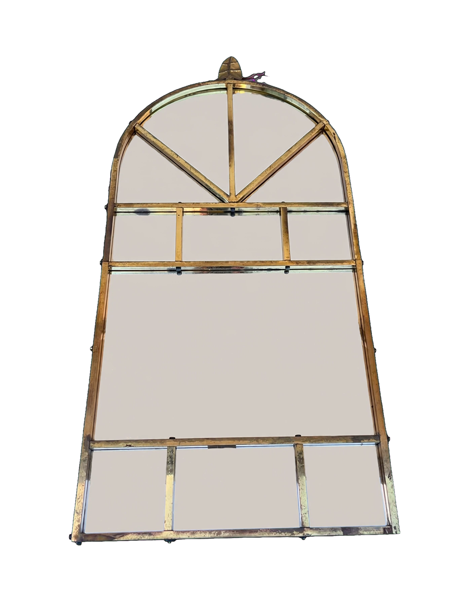 Specchio a Cupola in Ottone Top Vintage anni '60 -Design-
