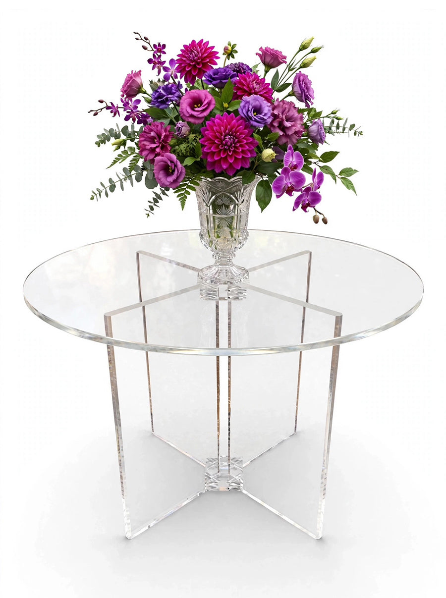 Tavolo Plexiglass e Cristallo Top Vintage anni '70 -Top Design-