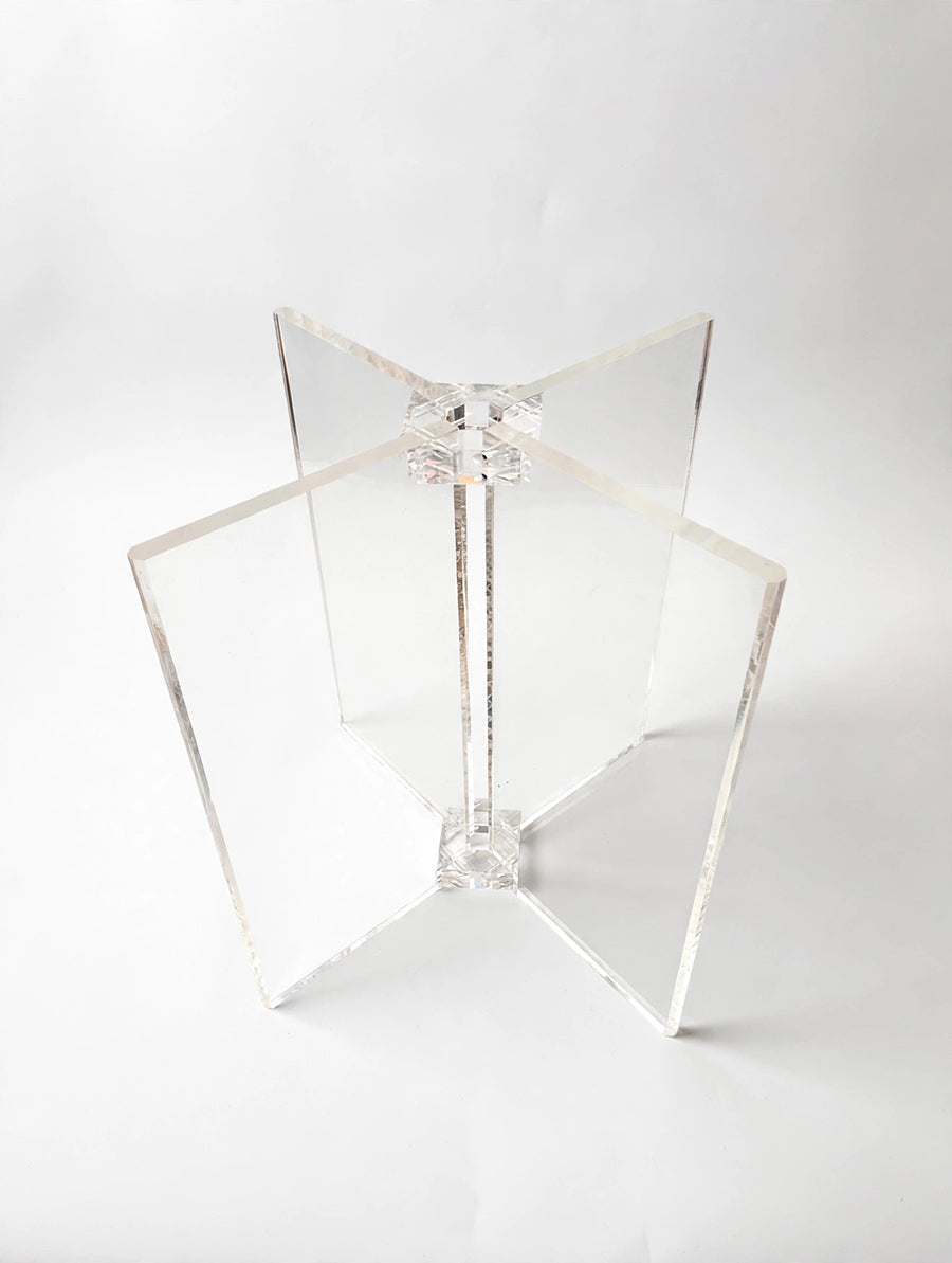 Tavolo Plexiglass e Cristallo Top Vintage anni '70 -Top Design-