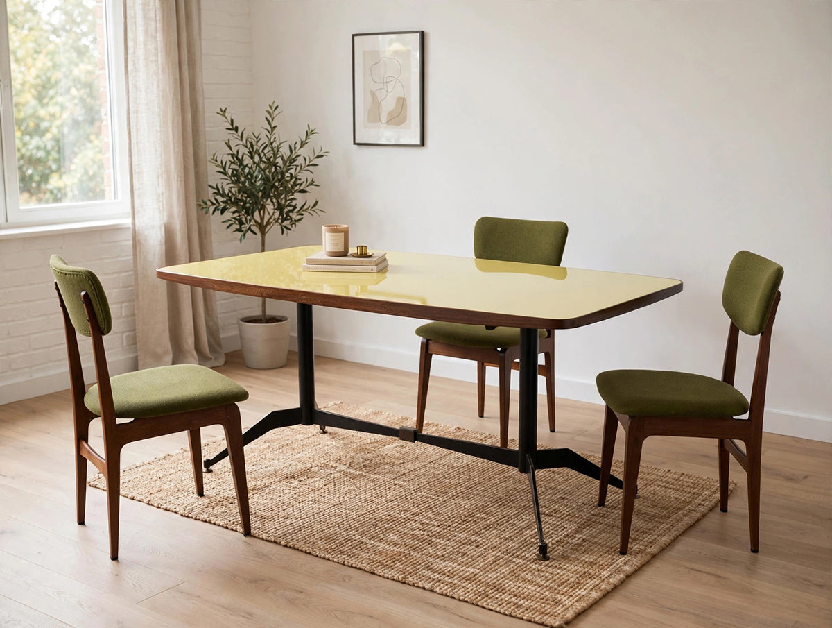 Tavolo da pranzo  con sei sedie Mid Century anni '50 -Top Design-
