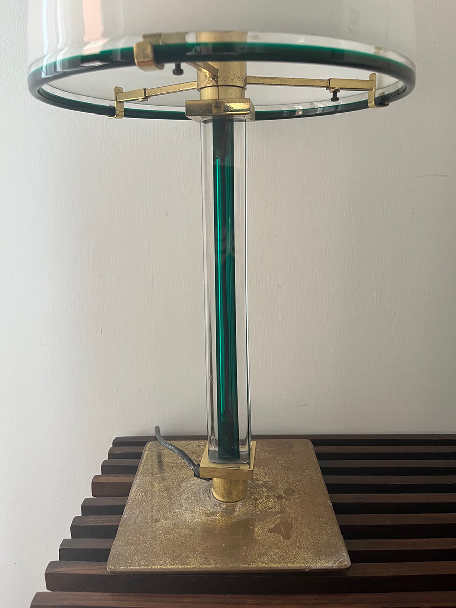 Belboi Venini Lampada da Tavolo 1991 Lattimo/Verde -Design-