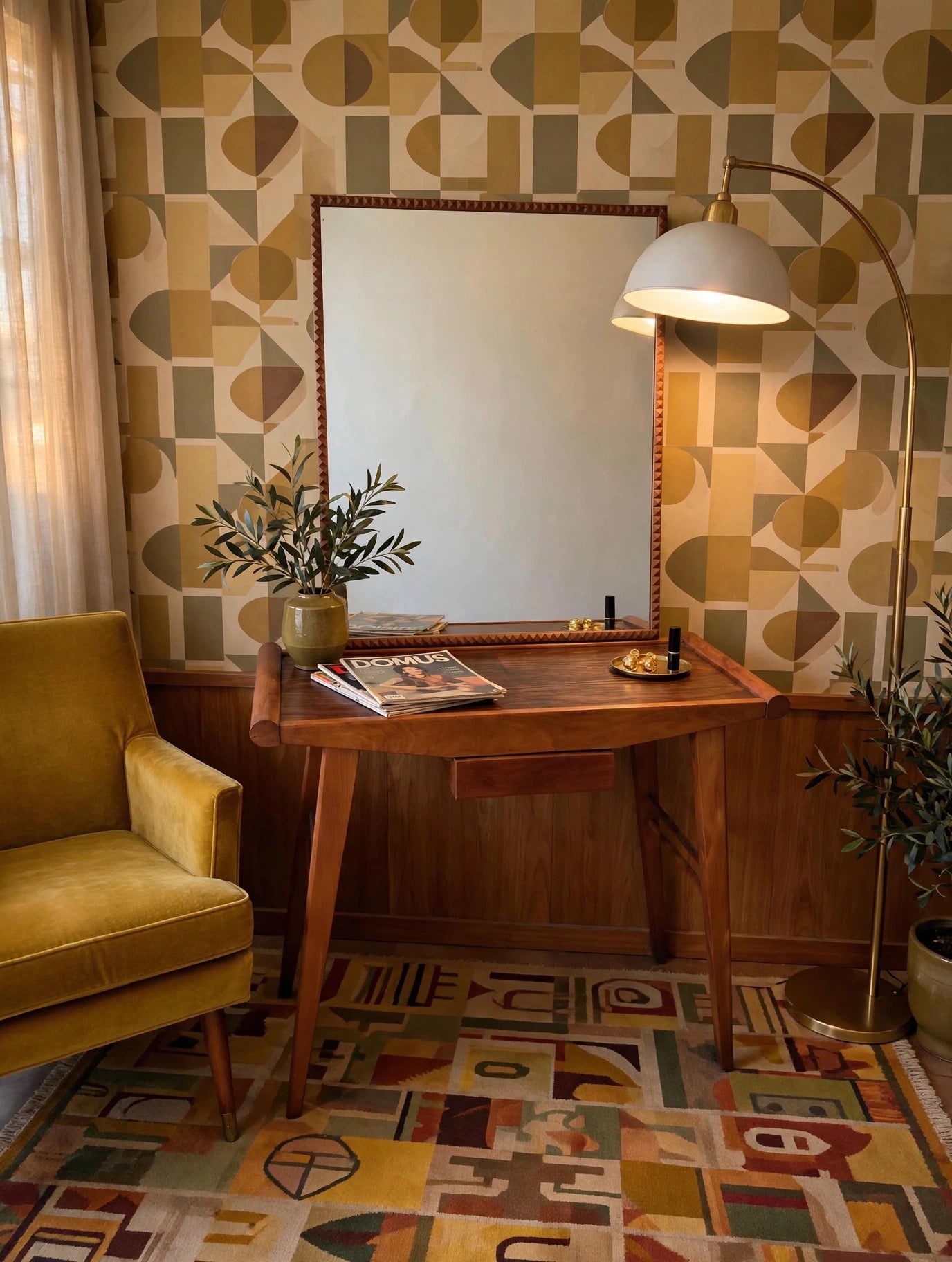 Consolle Vintage anni '50 con Specchiera anni '30 -Top Design-