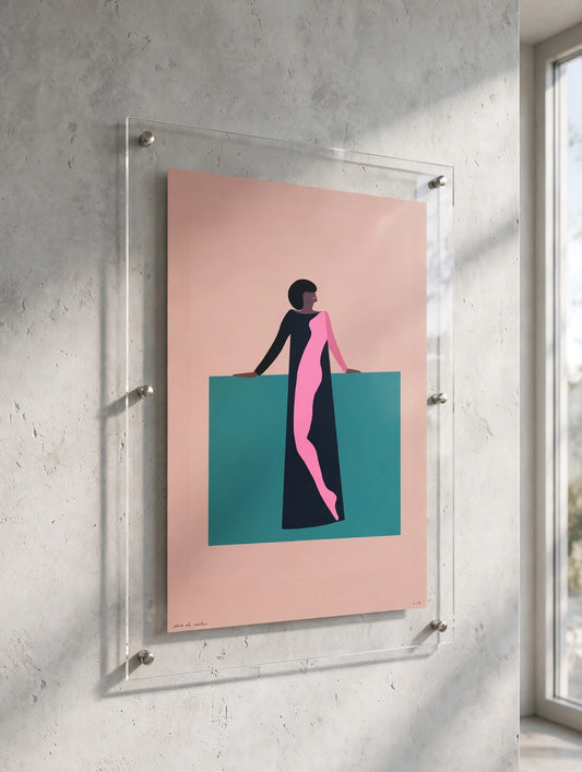 Illustrazione Contemporanea Firmata e Certificata con cornice in Plexiglass -Top Art-