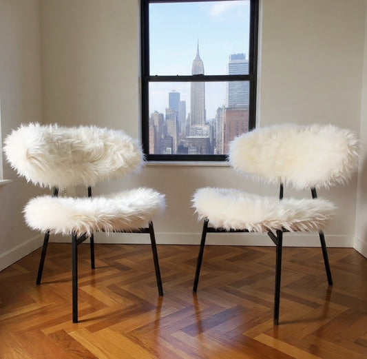 Coppia Poltroncine "White Winter" Top Vintage 1960 -Design-