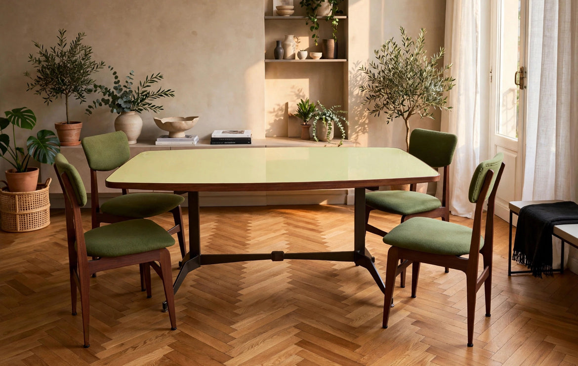 Tavolo da pranzo  con sei sedie Mid Century anni '50 -Top Design-