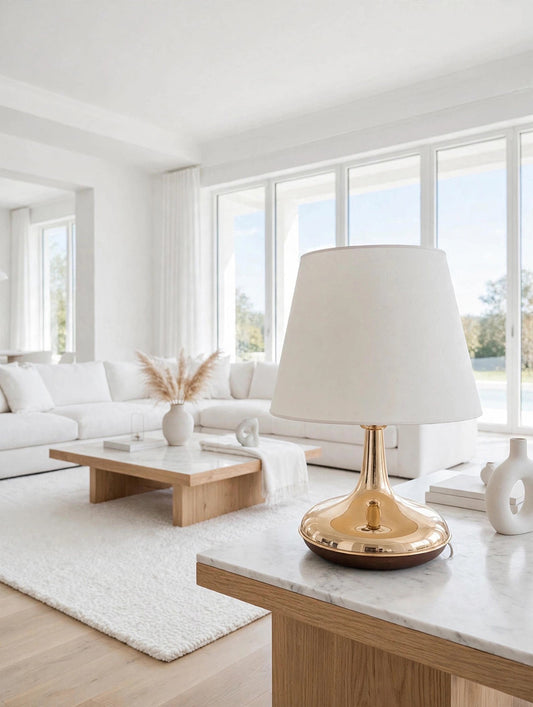 Lampada da tavolo Svezia anni '70 Ottone -Top Lighting-