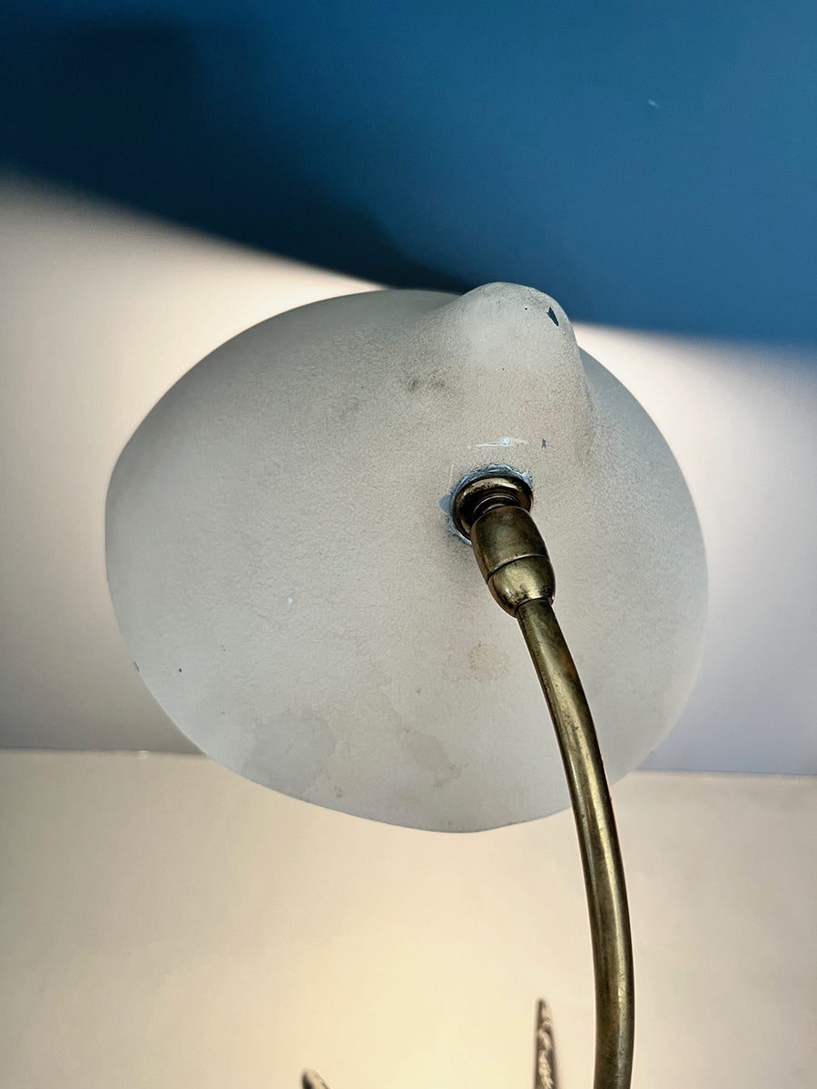Mid-century beige Louis Kalff table lamp 1950 Philips Netherlands -Top Lighting-