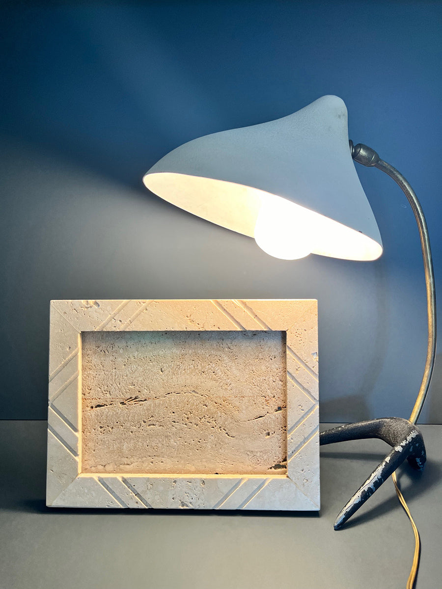 Mid-century beige Louis Kalff table lamp 1950 Philips Netherlands -Top Lighting-